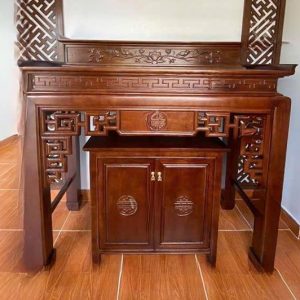 Bàn thờ nhị cấp 1m53 gỗ gụ lào BTĐ530