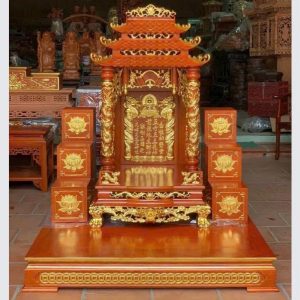 Combo bàn thờ thần tài 48cm gỗ hương BTĐ615