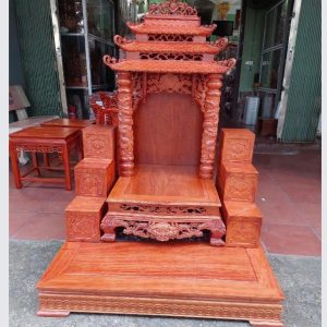 Combo bàn thờ thần tài 48cm gỗ hương BTĐ613