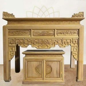 Bàn thờ như ý 1m53 gỗ sồi nga BTĐ472
