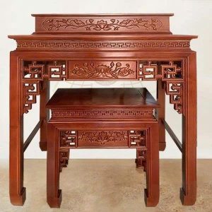 Bàn thờ nhị cấp 1m27 gỗ sồi nga BTĐ471