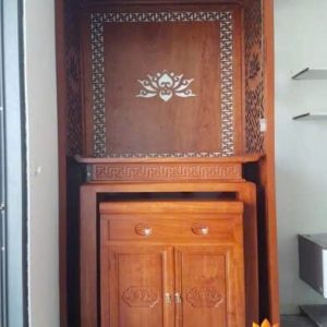 Bàn thờ chung cư 1m07 gỗ sồi nga BTĐ494