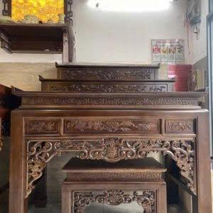 Bàn thờ tam cấp 1m97 gỗ gụ BTĐ523
