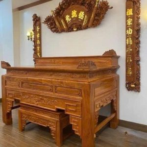Bàn thờ nhị cấp 1m75 gỗ hương BTĐ527
