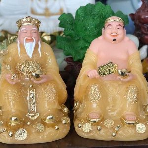 Tượng Thần Tài Thổ Địa Sứ Vàng Thỏi Vàng BTĐ560