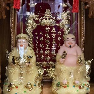 Tượng Thần Tài Thổ Địa Sứ Vàng Thỏi Vàng BTĐ558