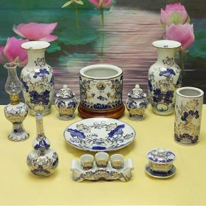 Đồ Thờ Bát Tràng Vàng 24k Vẽ Kỹ (95cm -117cm) BTĐ569