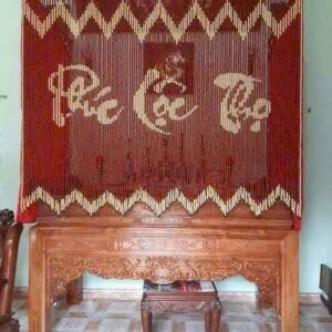 Rèm hạt gỗ chữ Phúc Lộc Thọ BTĐ586
