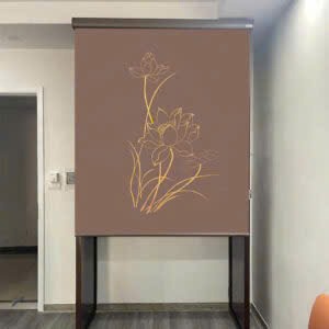 Rèm che bàn thờ xuyên sáng hoa sen BTĐ588