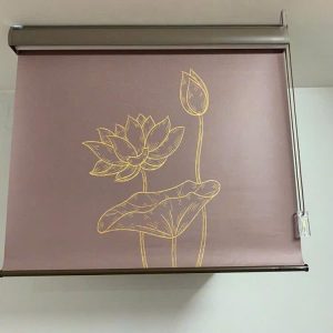 Rèm che bàn thờ xuyên sáng hoa sen BTĐ589