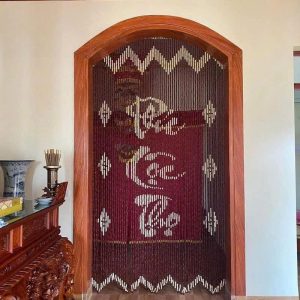 Rèm hạt gỗ chữ Phúc Lộc Thọ BTĐ577