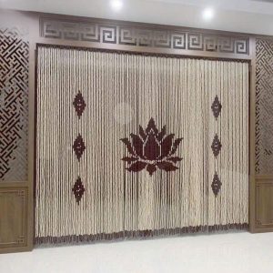 Rèm hạt gỗ hoa sen BTĐ580