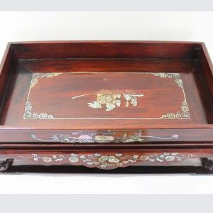Khay trà 60cm khảm trai gỗ hương BTĐ659