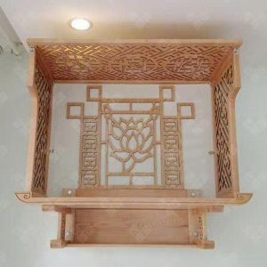 Bàn thờ treo 89p chân triện gỗ sồi BTĐ705