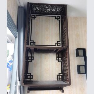 Bàn thờ treo 81p chân cụt gỗ gụ BTĐ703