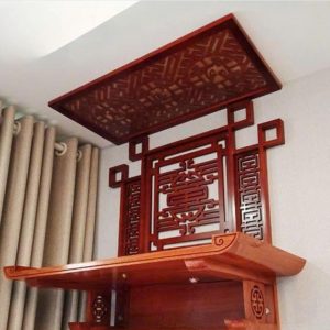 Bàn thờ treo 1m07 chân triện gỗ hương BTĐ712