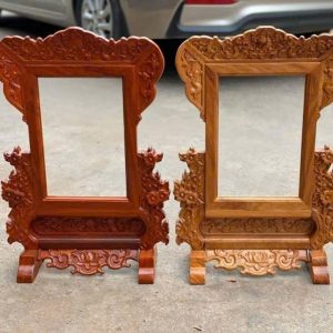 Khung ảnh thờ rồng 20x30 gỗ hương BTĐ625
