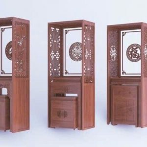 Mẫu vách ngăn phòng thờ BTĐ687