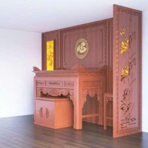 Mẫu vách ngăn phòng thờ BTĐ684