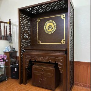 Mẫu vách ngăn phòng thờ BTĐ682