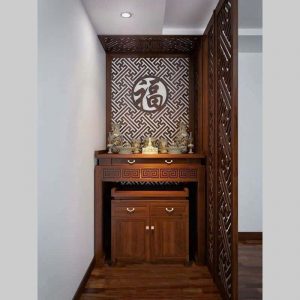 Mẫu vách ngăn phòng thờ BTĐ677