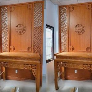 Mẫu vách ngăn phòng thờ BTĐ673