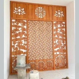 Mẫu vách ngăn phòng thờ BTĐ666