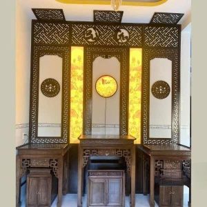 Mẫu vách ngăn phòng thờ BTĐ665