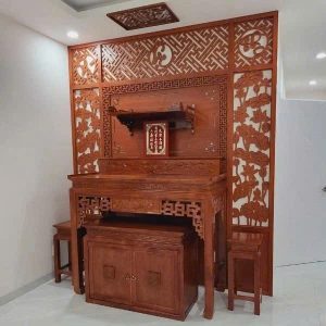Mẫu vách ngăn phòng thờ BTĐ663