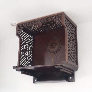 Bàn thờ treo 81p chân cụt gỗ gụ BTĐ701
