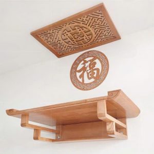 Bàn thờ treo 81p chân thang gỗ sồi BTĐ714