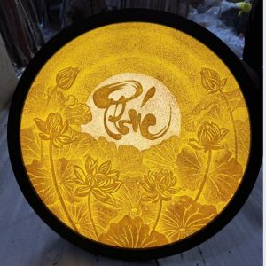 Tranh trúc chỉ tròn 69cm BTĐ741