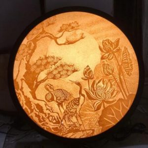 Tranh trúc chỉ tròn 61cm BTĐ740