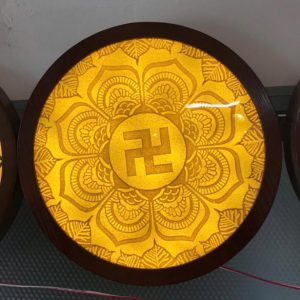 Tranh trúc chỉ tròn 55cm BTĐ739
