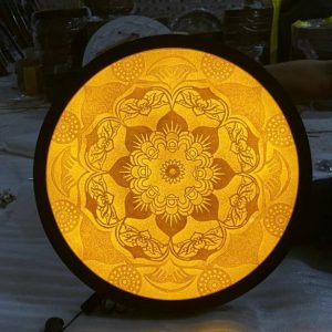 Tranh trúc chỉ tròn 51cm BTĐ738