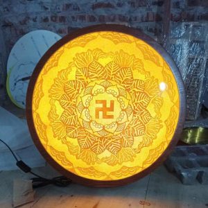 Tranh trúc chỉ tròn 41cm BTĐ737