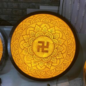 Tranh trúc chỉ tròn 41cm BTĐ736