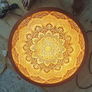 Tranh trúc chỉ tròn 48cm BTĐ734