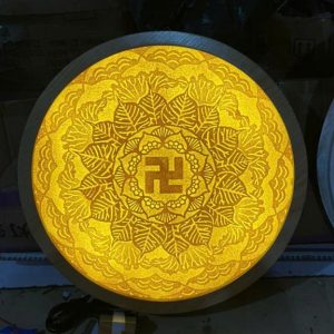 Tranh trúc chỉ tròn 48cm BTĐ733