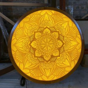 Tranh trúc chỉ tròn 41cm BTĐ732