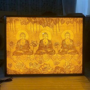 Tranh trúc chỉ Phật chữ nhật 50x60 BTĐ765