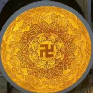 Tranh trúc chỉ tròn 81cm BTĐ731