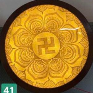 Tranh trúc chỉ tròn 55cm BTĐ727