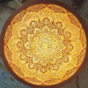 Tranh trúc chỉ tròn 61cm BTĐ726