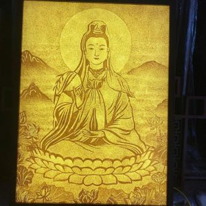 Tranh trúc chỉ Quan Âm Bồ Tát 40x60 BTĐ762