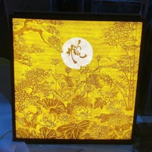 Tranh trúc chỉ vuông chữ hiếu 60x60 BTĐ759