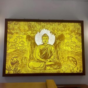 Tranh trúc chỉ Phật chữ nhật 50x60 BTĐ758