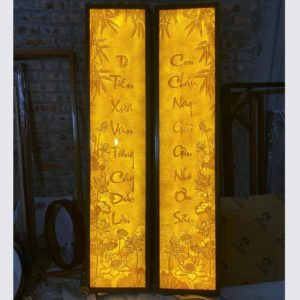 Tranh trúc chỉ đôi 38x127 câu đối BTĐ777