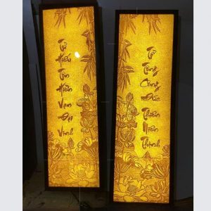 Tranh trúc chỉ đôi 41x127 câu đối BTĐ773