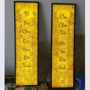 Tranh trúc chỉ đôi 41x127 câu đối BTĐ769